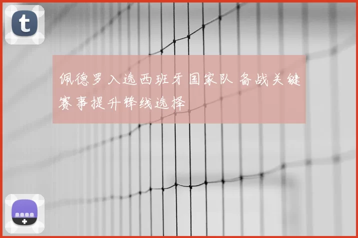 佩德罗入选西班牙国家队 备战关键赛事提升锋线选择